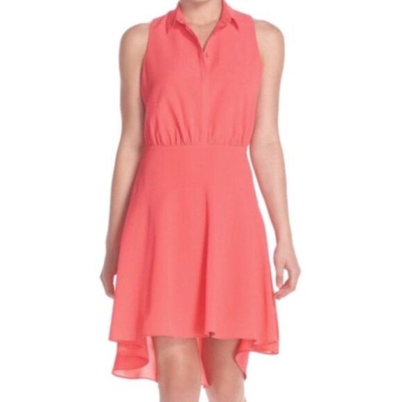 Ali & Jay Los Angeles Coral Sleeveless Collared High-Lo Fit & Flare Dress S - Picture 12 of 14